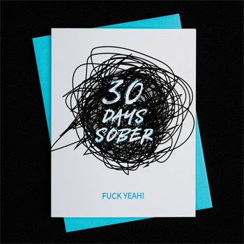 30 Days Sober Card