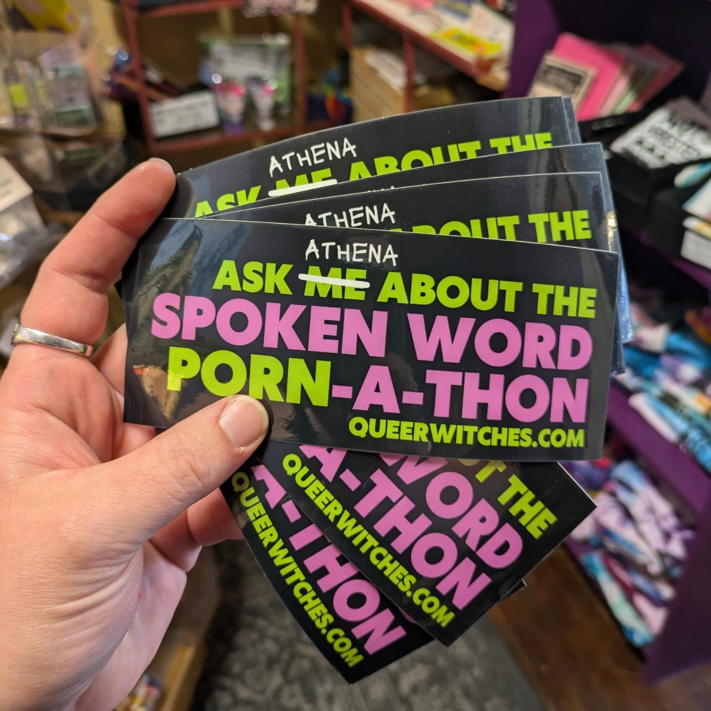 Ask Athena About the Spoken Word Porn-a-thon Sticker