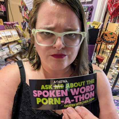 Ask Athena About the Spoken Word Porn-a-thon Sticker