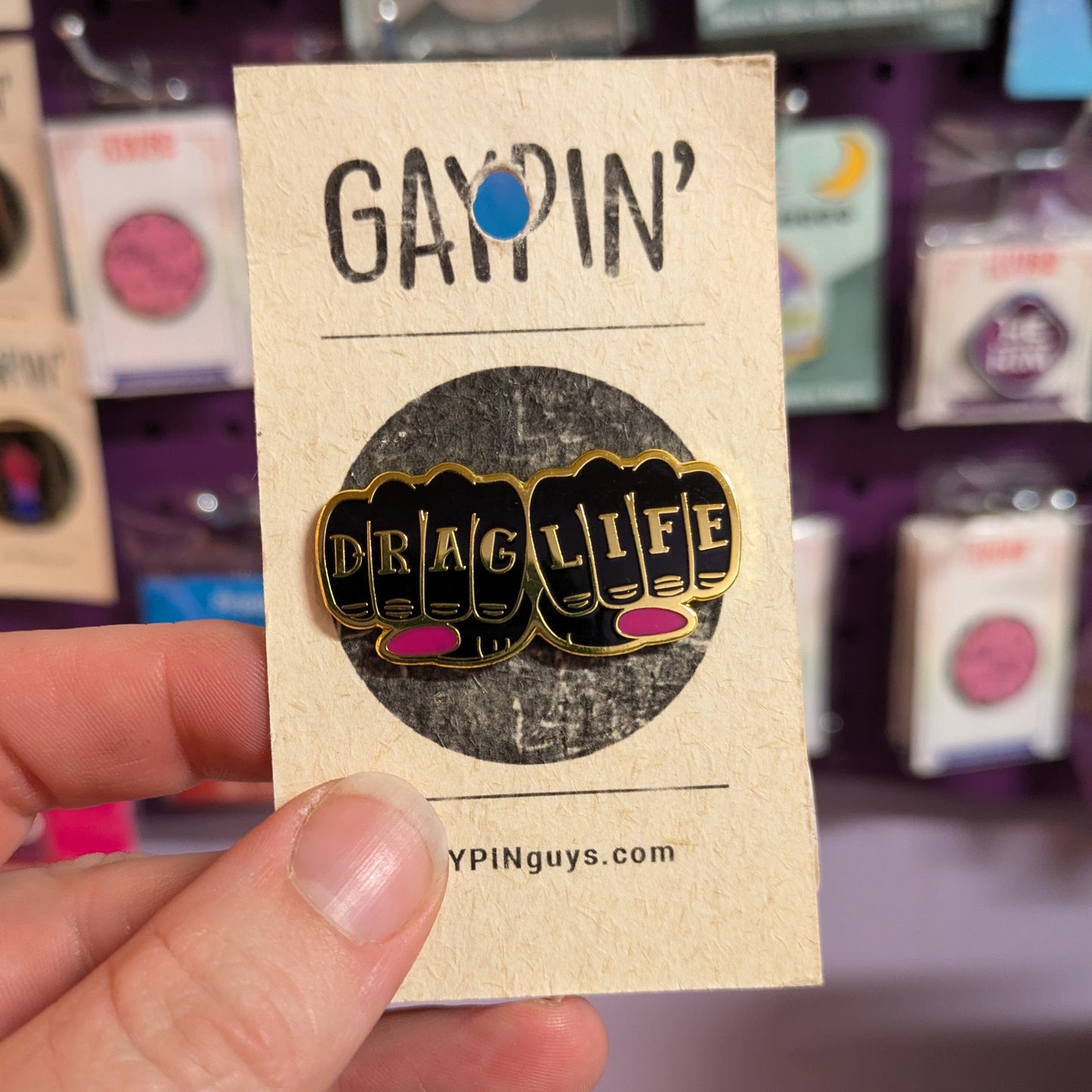 DRAG LIFE Pin