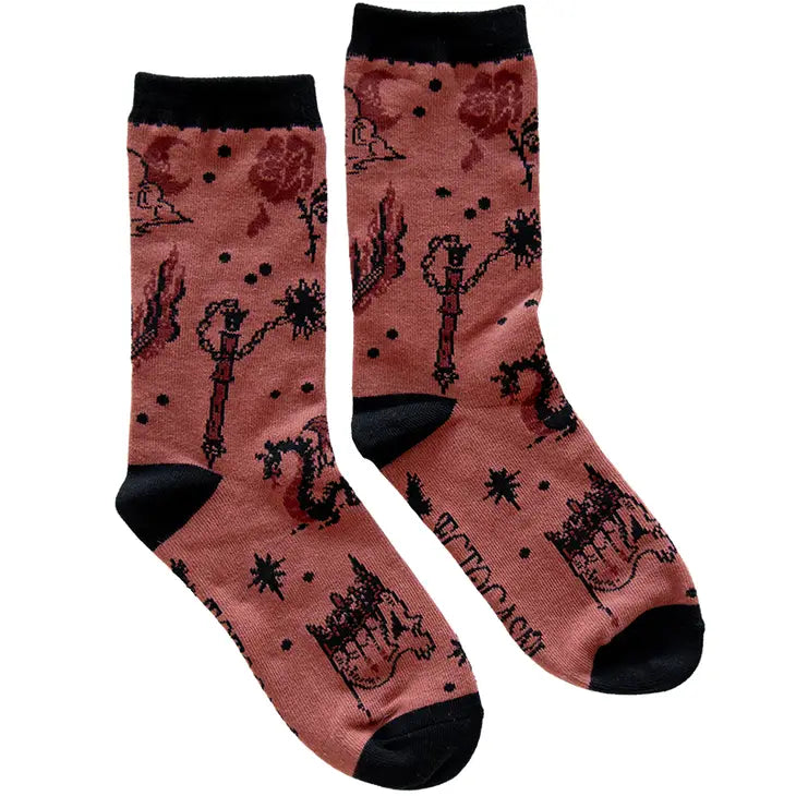 Medieval Tattoo Flash Socks